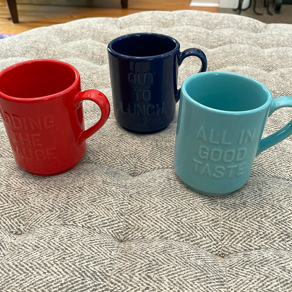 Lenox Kate Spade set of 3 mugs